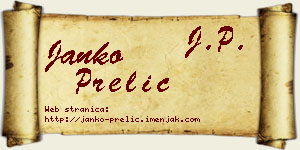 Janko Prelić vizit kartica